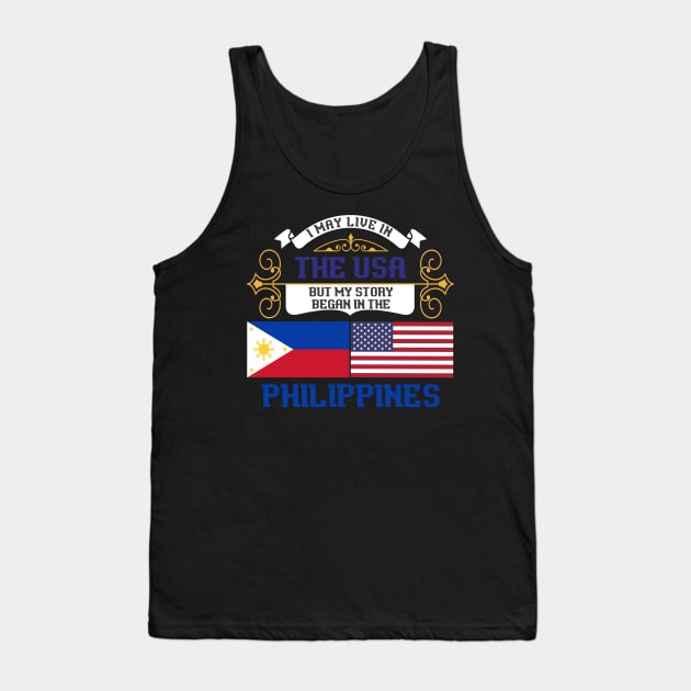 American Filipino Pinoy Gift USA Philippines Tank Top by shirtsyoulike